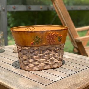 Nice Wicker and Metal Basket